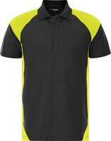 Fristads Heavy poloshirt 7047 Zwart/hi-vis geel 