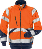 Fristads High vis sweatjack klasse 3 7426 Hi-vis oranje/marineblauw