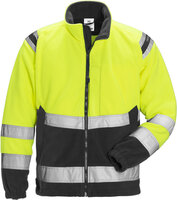 Fristads High vis fleecejack winddicht klasse 3 4041 Hi-vis geel/zwart