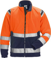 Fristads High vis fleecejack winddicht klasse 3 4041 Hi-vis oranje/marineblauw