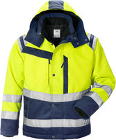 Fristads High vis winterjack klasse 3 4043 Hi-vis geel/marineblauw