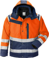 Fristads High vis winterjack klasse 3 4043 Hi-vis oranje/marineblauw