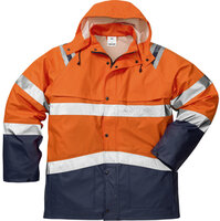 Fristads High vis regenjack klasse 3 4624 Hi-vis oranje/marineblauw