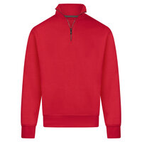B2B Zipneck Band Sweater Mason Red