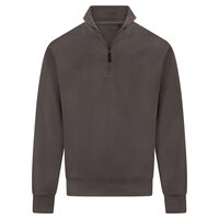 B2B Zipneck Band Sweater Mason Grey