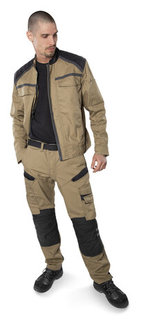 Fristads Jack 4555 Khaki/zwart 