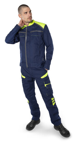 Fristads Jack 4555 Marineblauw/hi-vis geel 