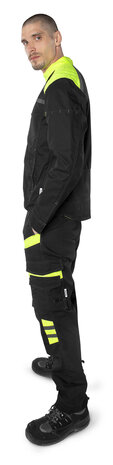 Fristads Jack 4555 Zwart/hi-vis geel 
