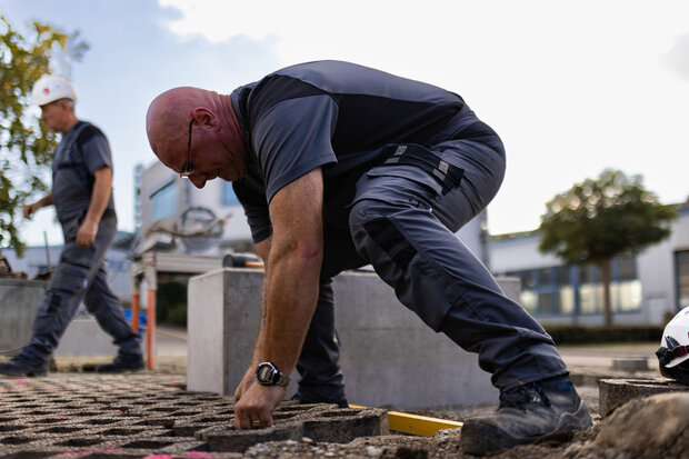 Fristads Broek 2555 Marineblauw/hi-vis geel