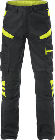 Fristads Broek 2555 Zwart/hi-vis geel