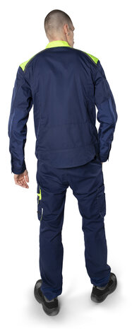 Fristads Broek 2552 Marineblauw/hi-vis geel