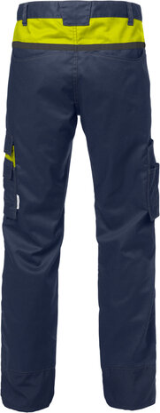 Fristads Broek 2552 Marineblauw/hi-vis geel