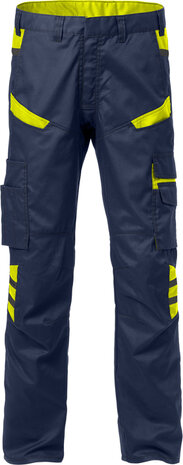 Fristads Broek 2552 Marineblauw/hi-vis geel