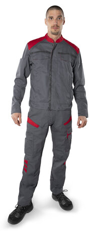 Fristads Broek 2552 Grijs/rood