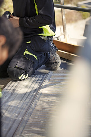 Fristads Broek 2552 Zwart/hi-vis geel