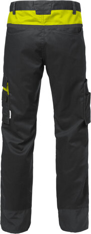 Fristads Broek 2552 Zwart/hi-vis geel