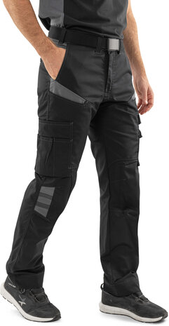 Fristads Broek 2552 Zwart/grijs