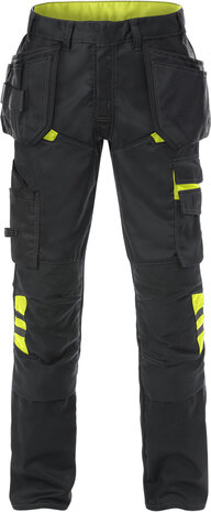 Fristads Werkbroek 2595 Zwart/hi-vis geel
