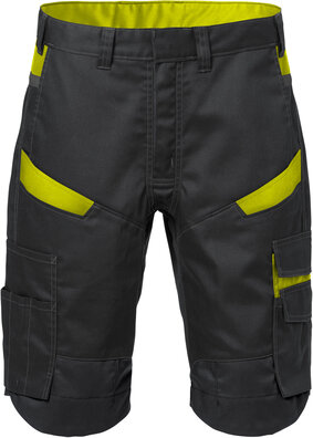 Fristads Korte broek 2562 Zwart/hi-vis geel