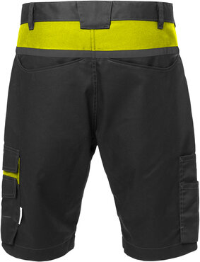 Fristads Korte broek 2562 Zwart/hi-vis geel
