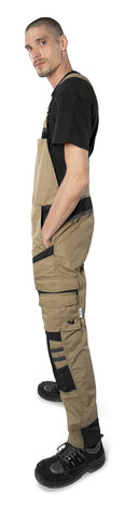 Fristads Amerikaanse overall 1555 Khaki/zwart