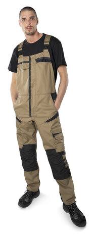 Fristads Amerikaanse overall 1555 Khaki/zwart