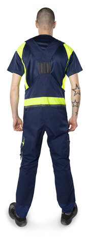 Fristads Amerikaanse overall 1555 Marineblauw/hi-vis geel