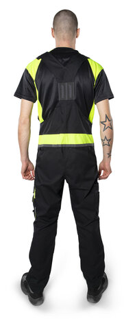 Fristads Amerikaanse overall 1555 Zwart/hi-vis geel