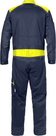 Fristads Overall 8555 Marineblauw/hi-vis geel