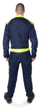 Fristads Overall 8555 Marineblauw/hi-vis geel