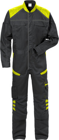 Fristads Overall 8555 Zwart/hi-vis geel 