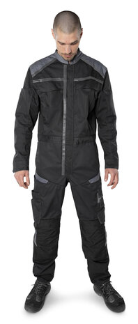 Fristads Overall 8555 Zwart/grijs