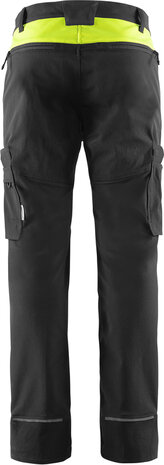 Fristads Stretch werkbroek 2653 Zwart/hi-vis geel