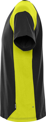 Fristads Heavy T-shirt 7046 Zwart/hi-vis geel 