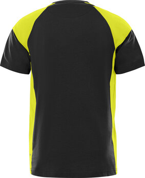 Fristads Heavy T-shirt 7046 Zwart/hi-vis geel 