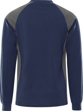 Fristads Heavy T-shirt lange mouw 7071 Marineblauw/grijs 