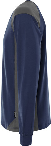 Fristads Heavy T-shirt lange mouw 7071 Marineblauw/grijs 