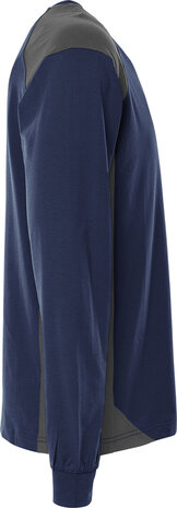 Fristads Heavy T-shirt lange mouw 7071 Marineblauw/grijs 