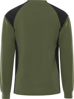Fristads Heavy T-shirt lange mouw 7071 Legergroen/zwart 
