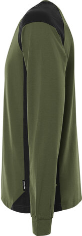 Fristads Heavy T-shirt lange mouw 7071 Legergroen/zwart 