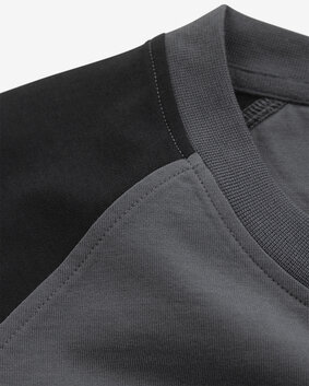 Fristads Heavy T-shirt lange mouw 7071 Grijs/zwart 