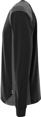 Fristads Heavy T-shirt lange mouw 7071 Zwart/grijs 