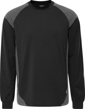 Fristads Heavy T-shirt lange mouw 7071 Zwart/grijs 