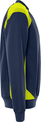 Fristads Sweater 7148 Marineblauw/hi-vis geel 