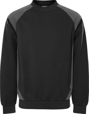 Fristads Sweater 7148 Zwart/grijs 