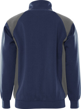 Fristads Sweater met korte rits 7048 Marineblauw/grijs 