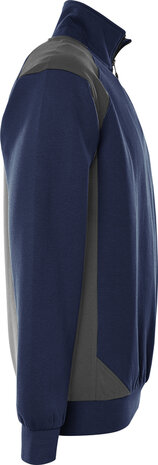 Fristads Sweater met korte rits 7048 Marineblauw/grijs 