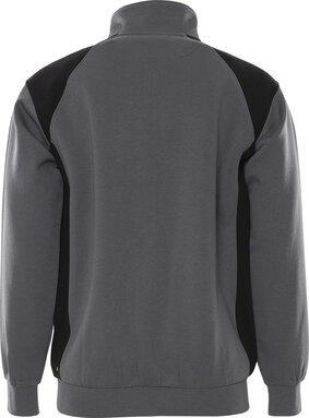 Fristads Sweater met korte rits 7048 Grijs/zwart 