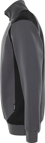 Fristads Sweater met korte rits 7048 Grijs/zwart 