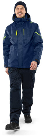 Fristads Airtech winterjack 4058 Marineblauw/hi-vis geel 